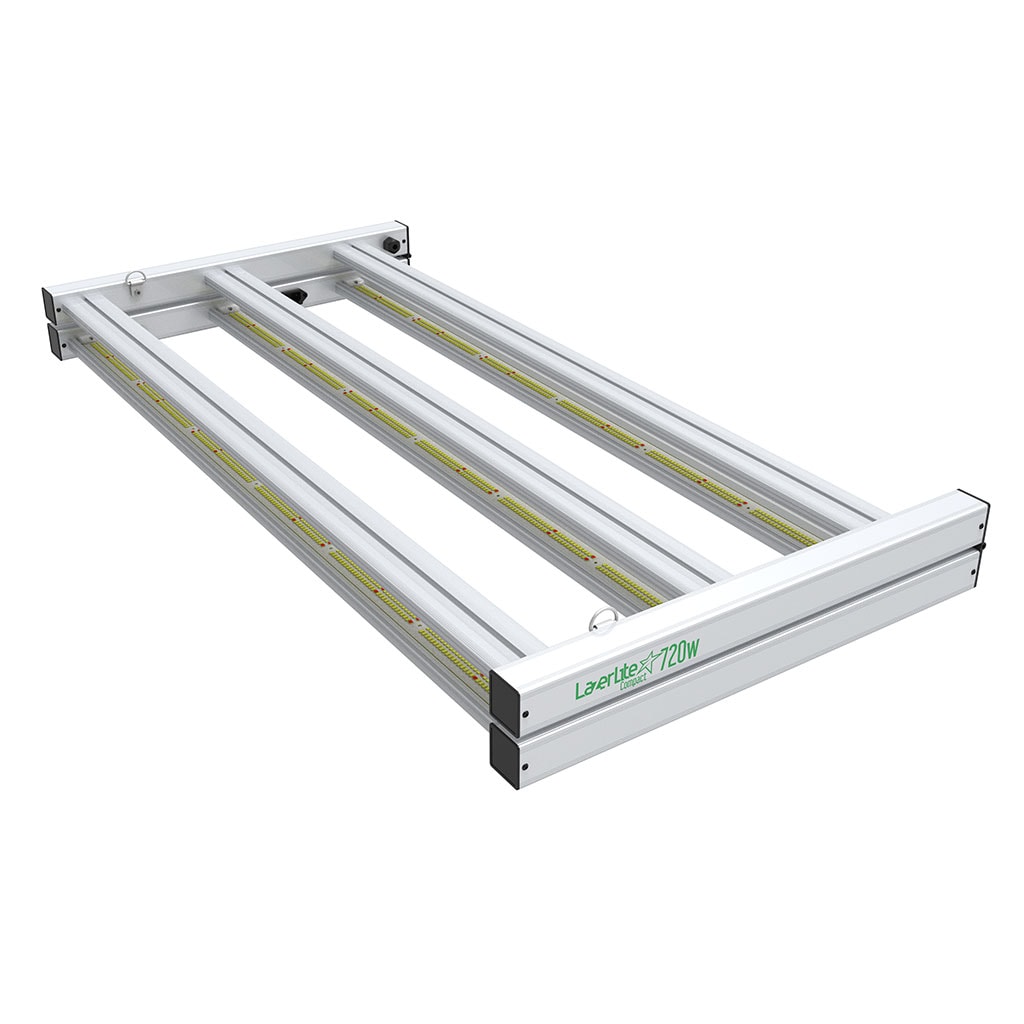 Professionelle LAZERLITE LED KOMPAKT 720W Growleuchte mit hoher Effizienz von 2,9 µmol/J für Indoor-Grows und blühende Pflanzen