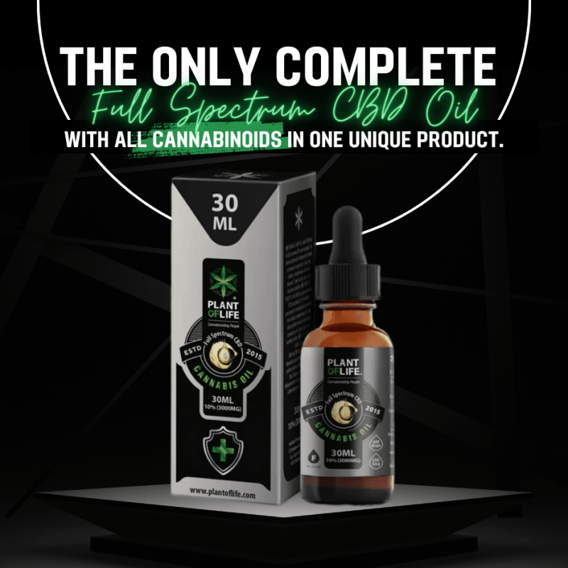 10% Vollspektrum CBD-Öl 30ml von Plant of Life – 3000mg CBD, Bio-Hanföl, GMP-zertifiziert