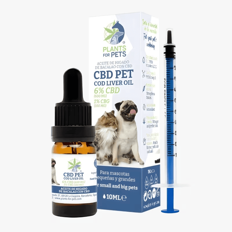 CBD Tieröl mit 6% CBD und 1% CBG praktische Dosierspritze für Haustiere einfache Anwendung