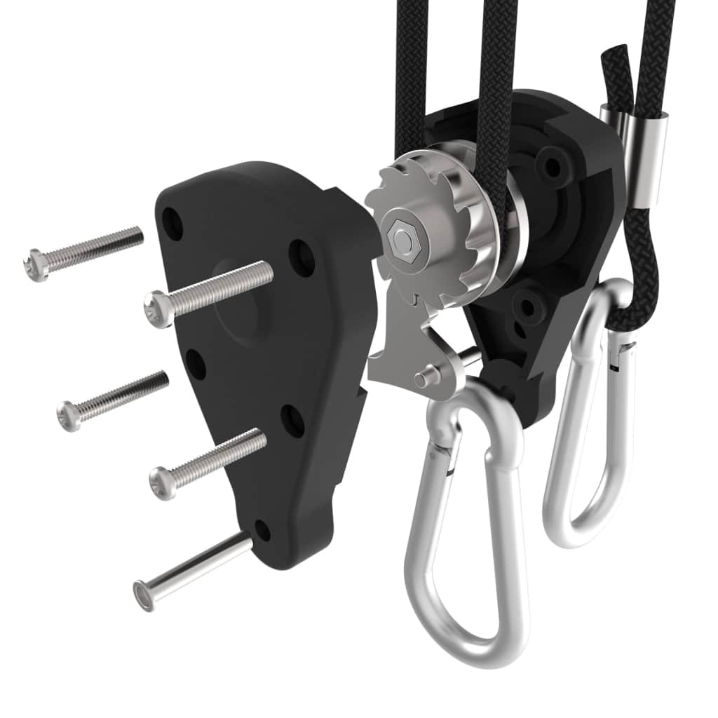 SANlight Light Hanger 2er-Set – robuste Aufhängung für SANlight LED-Leuchten mit Metallkarabinern und 30 kg Traglast pro Hänger.